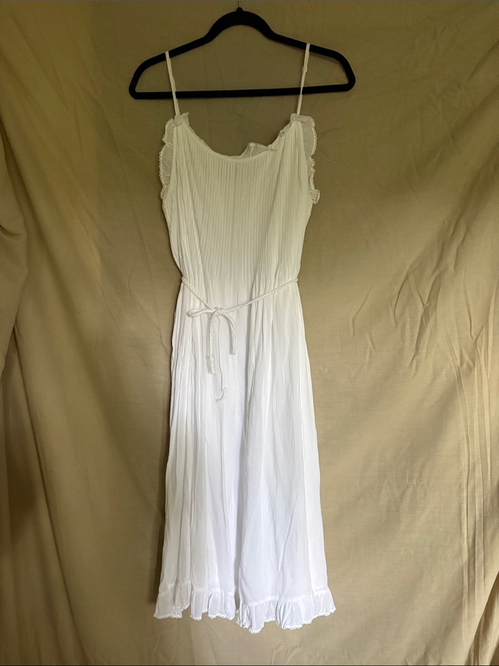 Wilfred White Midi Sundress with Tie Waist